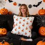 Spooky-Cute Halloween Plush Pillow Covers - Cozy Holiday Home Decor