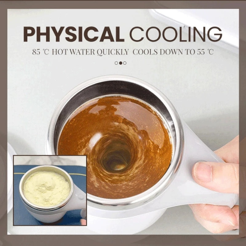 Automatic Rechargeable Self-Stirring Mug | Electric Protein Coffee Mixer Cup | Magnetic Smart Beverage Blender