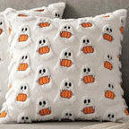 Spooky-Cute Halloween Plush Pillow Covers - Cozy Holiday Home Decor