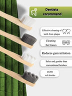 Deep Clean & Gentle: Bamboo Micro-Nano Toothbrush for Adults, Kids & Braces Wearers