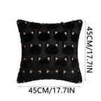 Halloween Black Cat Plush Pillow Decoration Embroidery Pillow Cover Living Room Sofa Cushion Square Pillow Cover
