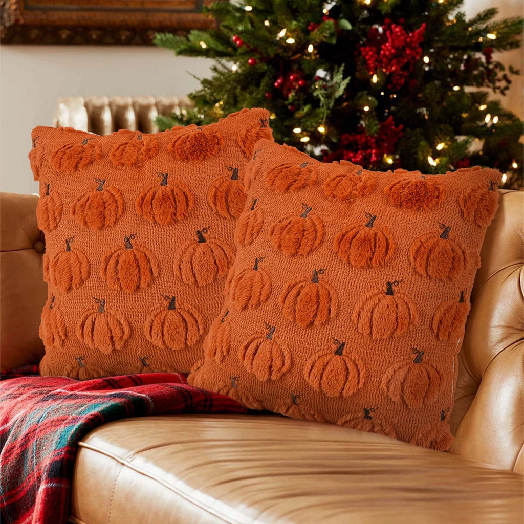 Spooky-Cute Halloween Plush Pillow Covers - Cozy Holiday Home Decor
