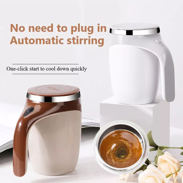 Automatic Rechargeable Self-Stirring Mug | Electric Protein Coffee Mixer Cup | Magnetic Smart Beverage Blender